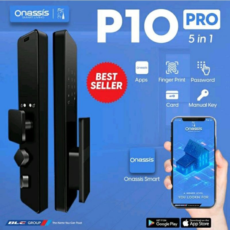 Smart Lock Onassis P10 / Digital Lock Onassis P10 / Kunci Pintu Digital Onassis P10