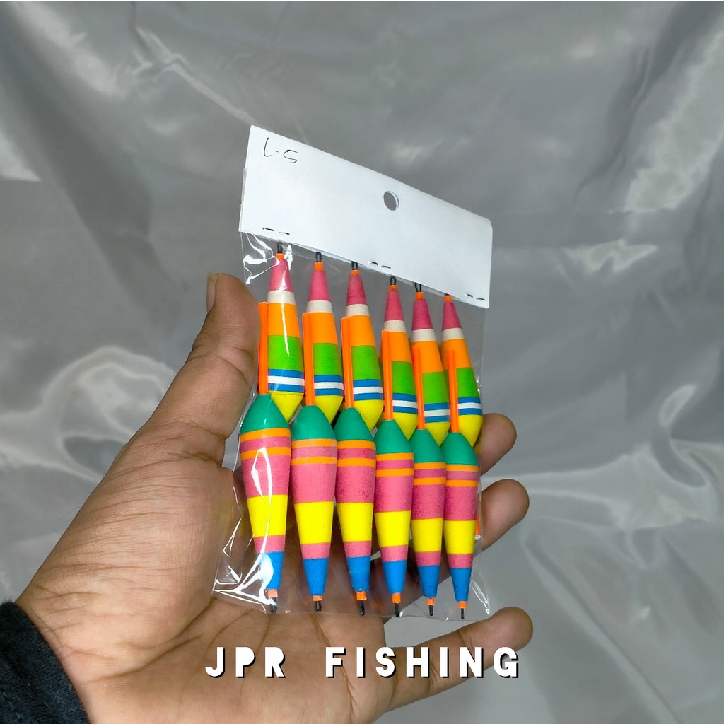 L.5  - JPR Fishing Pelampung pancing busa / spoon Pack isi 12 pcs (cocok untuk memancing ikan nila, 
