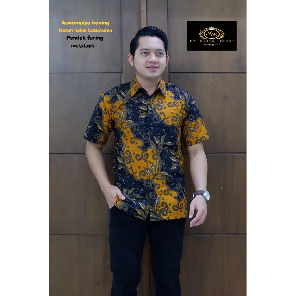 ASWOMULYO KUNING MARTOWIRO KEMEJA BATIK PRIA LENGAN PANJANG PENDEK LAPIS FURING ATASAN BATIK PRIA MODERN HALIMUN KEMBANG KANGEN JOGLO UNGU PARAMARTA ABANG ASWOTOMO ABU KANGEN KAMULYAN NAVY TRESNO KAMULYAN ASWOMULYO KUNING MESEMNAVY PUSPOAYU HITAM INGSON