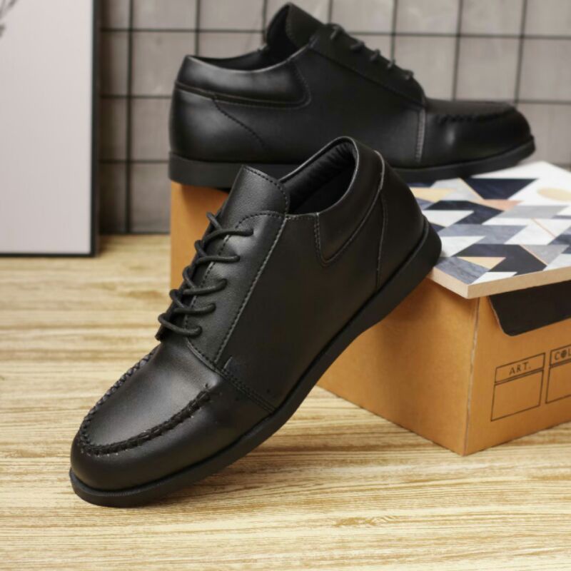 SEPATU FORMAL PRIA CASUAL PERKANTORAN ORIGINAL SHADOW ISLAND - SepatuFormal Pantofel pria Resmi Formal Hitam Coklat Black Brown Kulit Asli Kasual Kantor Dinas Kuliah Gereja Pesta Kondangan Kerja PNS Guru Terbaru Terlaris Murah