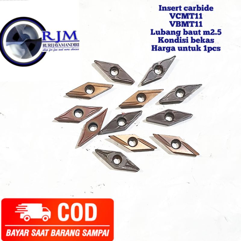 IS1661 pahat bubut betel bubut Insert carbide VCMT11 VCGT11 VBMT11 Lubang baut m2.5 Kondisi bekas co