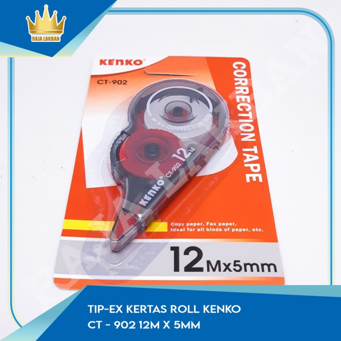 

Terlaris Correction Tape / Tip-Ex Kertas Roll KENKO CT - 902 12M x 5mm
