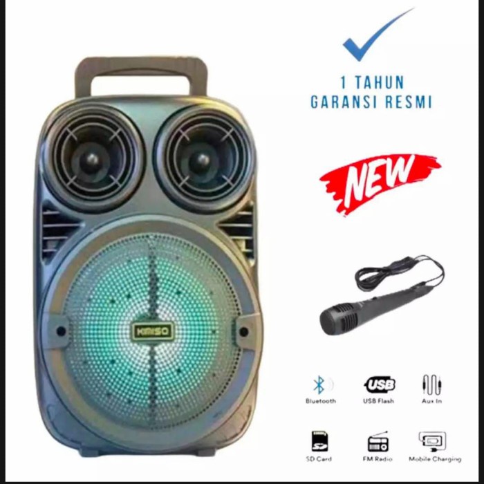 Speaker Bluetooth Kimiso Kms 3381 6,5 Inch /Salon Karaoke/Salon Kimiso Murah Promo