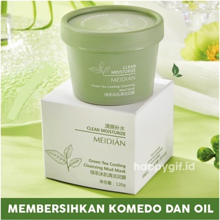 MEIDIAN Green Tea Clay Membersihkan Pori-pori，Mencerahkan Warna Kulit. 120gr XX033