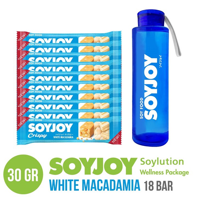 [Paket] Soyjoy Crispy White Macadamia 18 Bars Free Tumbler
