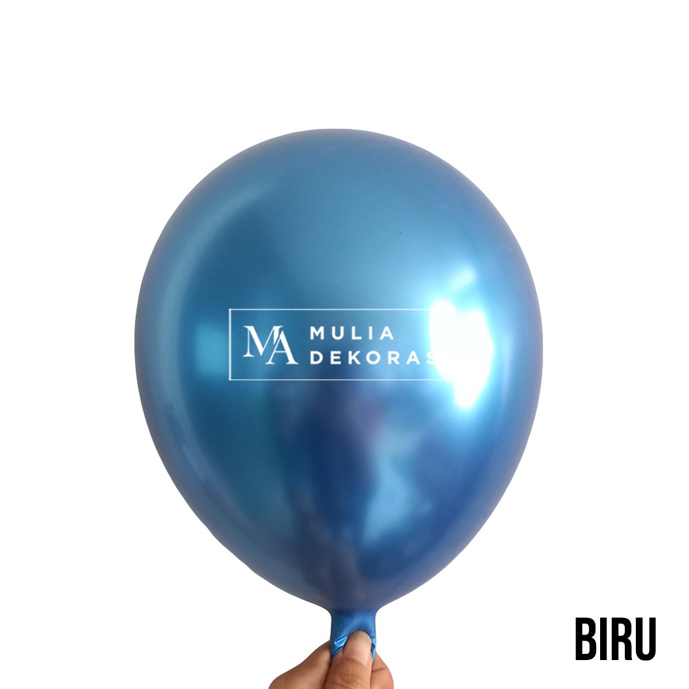 Balon Metalic Chrome 12 inch Per Pack 50pcs Grosir Murah Aksesoris Ulang Tahun