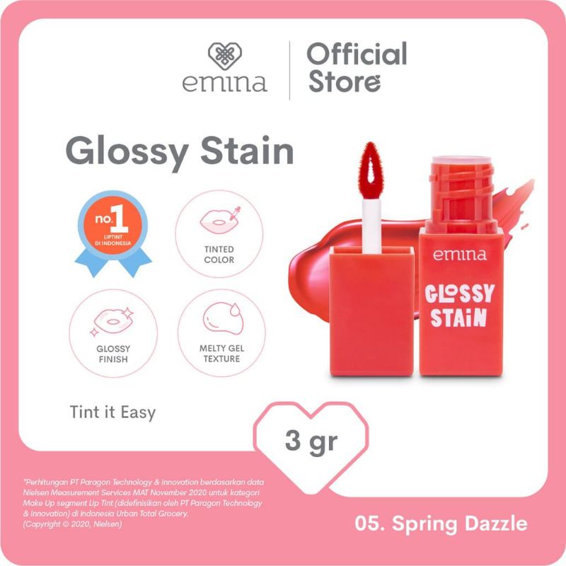 Emina Glossy Stain 3 g | Lip Tint