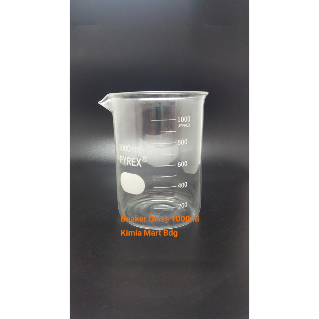 Beaker Glass Gelas Kimia Kaca Ukuran 1000ml Shopee Indonesia