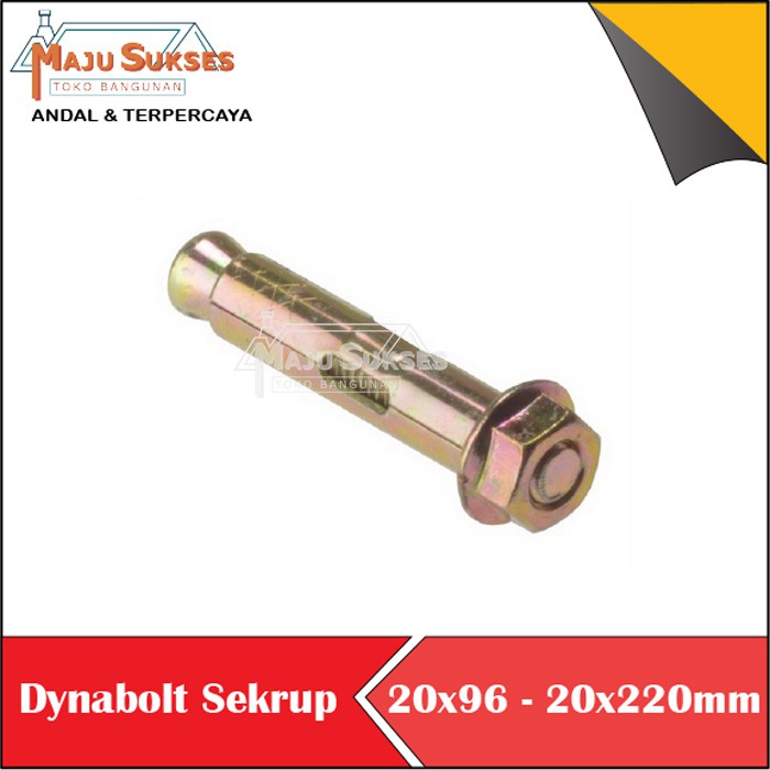 Dynabolt Sekrup Skrup Baut Beton Dinabolt 20 mm