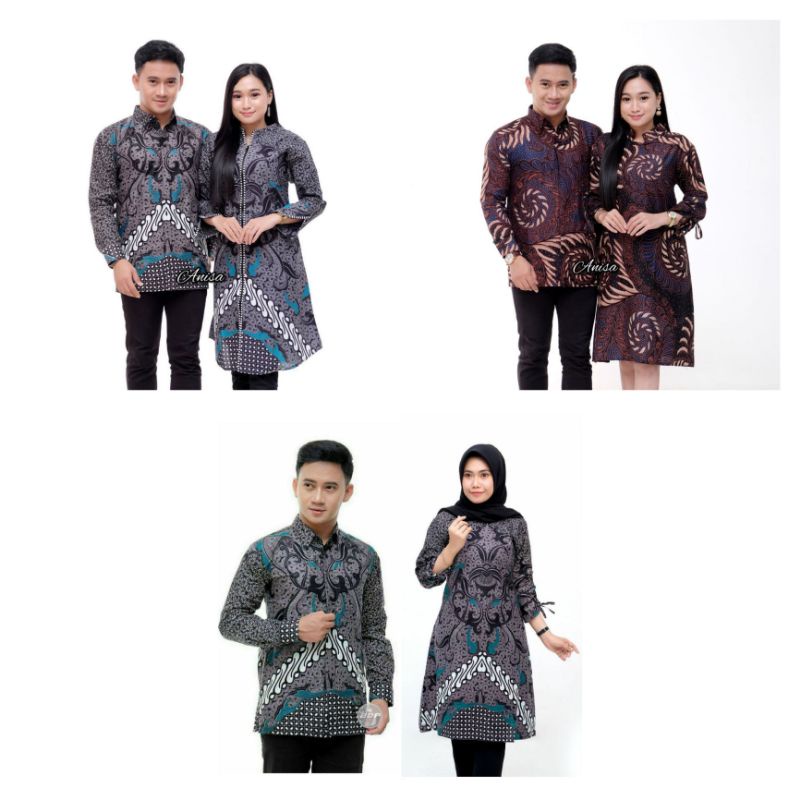 COUPLE CP TUNIK DAN KEMEJA BATIK