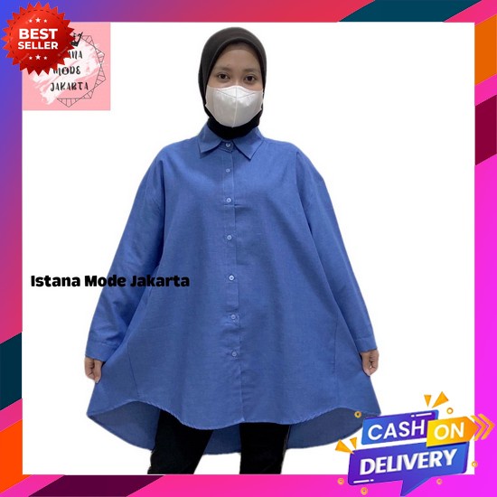 Atasan Wanita Lengan Panjang Kekinian Korean Style Baju Atasan Wanita Hijab Blus Wanita Lengan Panja