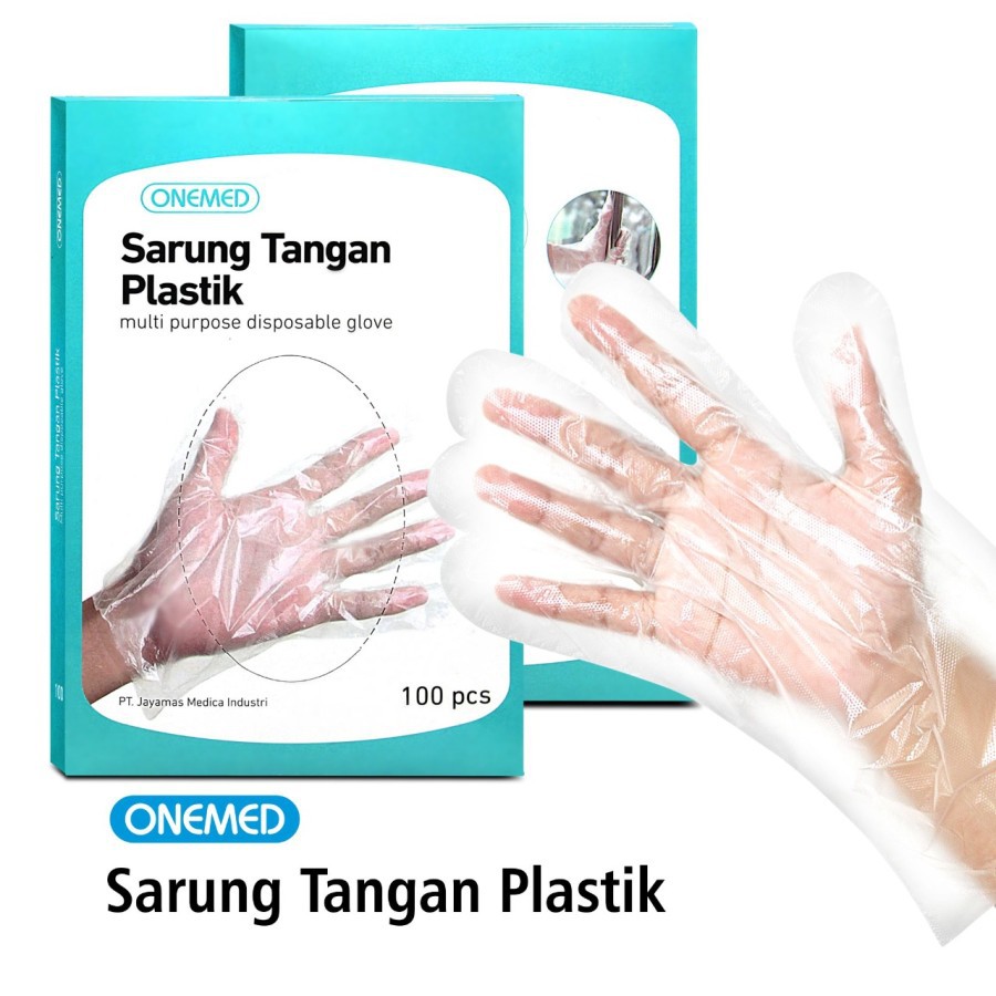 SARUNG TANGAN PLASTIK ONEMED FOOD GRADE KUAT DAN TAHAN LAMA ISI 100 PCS