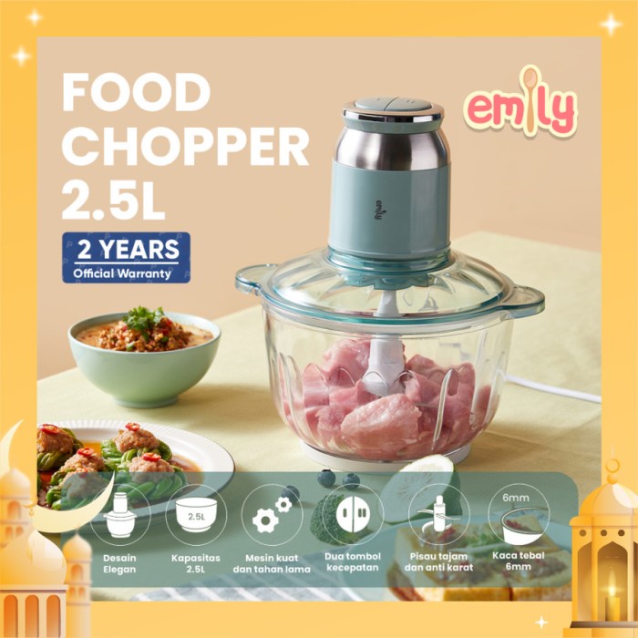 Emily Food Chopper 2.5 L EFC-14302 / Alat Penggiling