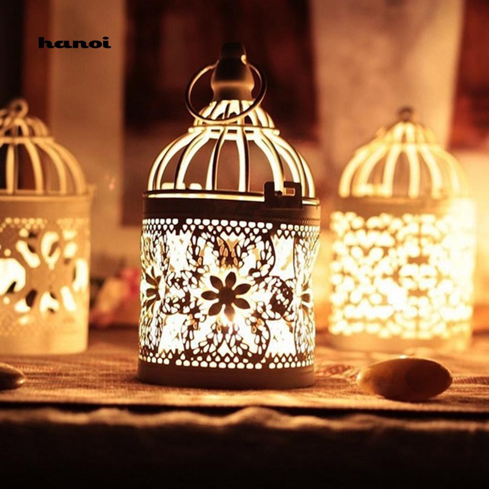 HN❤Holder Lilin Model Lentera Hollow Antik Moroccan untuk Dekorasi Pernikahan