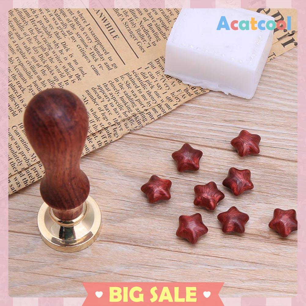 Stempel Segel Lilin Diy Gagang Kayu Gaya Retro Untuk Amplop / Scrapbook