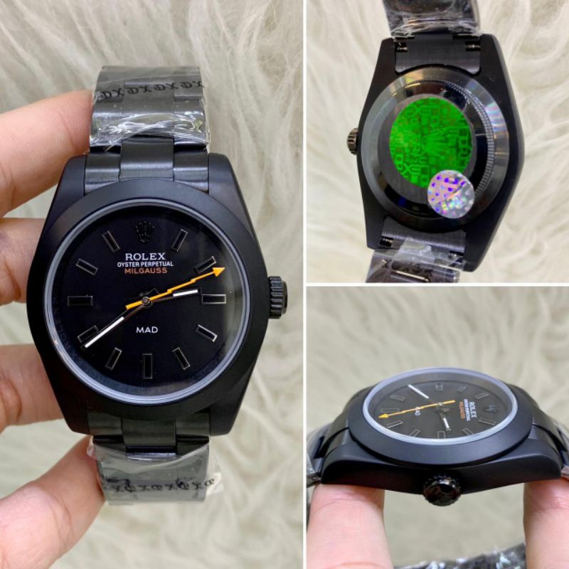 Jam Tangan Pria Rolex Milgaus ZR Factory Otomatis Super Mewah Dan Elegan - Warna Hitam New