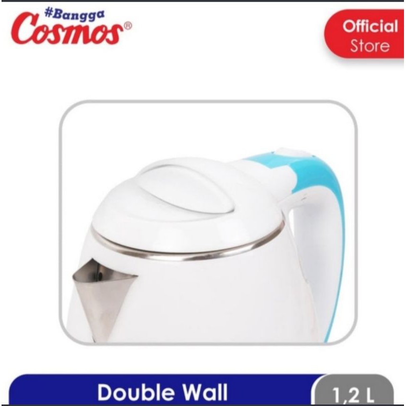 COSMOS Kettle Listrik 1,2 Liter / Teko Listrik 2 Lapis CTL 210 - Garansi Resmi 1 Tahun