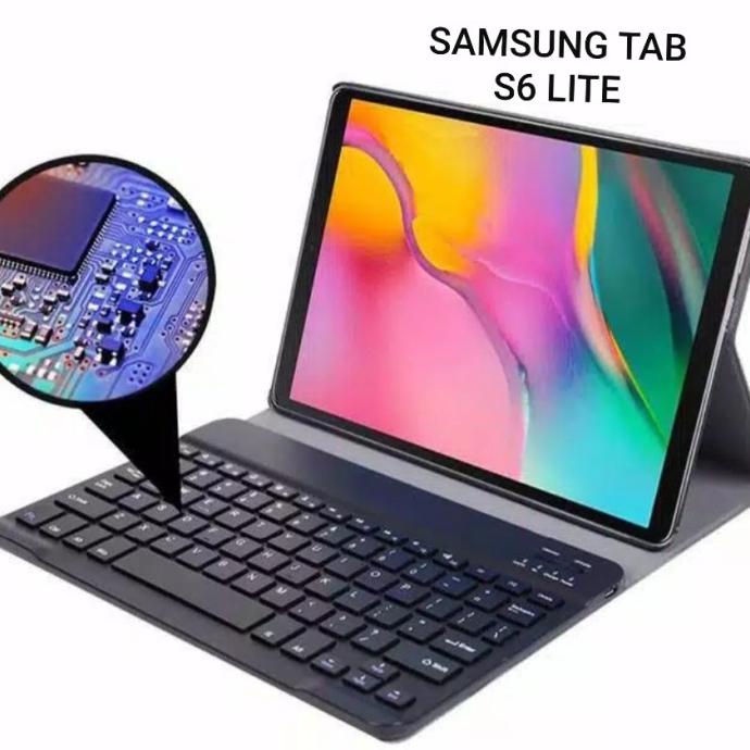 AKSESORIS TABLET CASE FLIP SAMSUNG GALAXY TAB S6 LITE FLIP + KEYBOARD BERKUALITAS