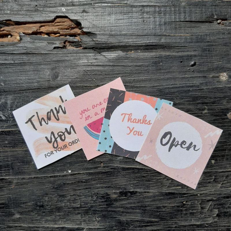 

[ISI 50pcs] Sticker / Stiker Persegi / Stiker Kotak Murah bisa Custom Design