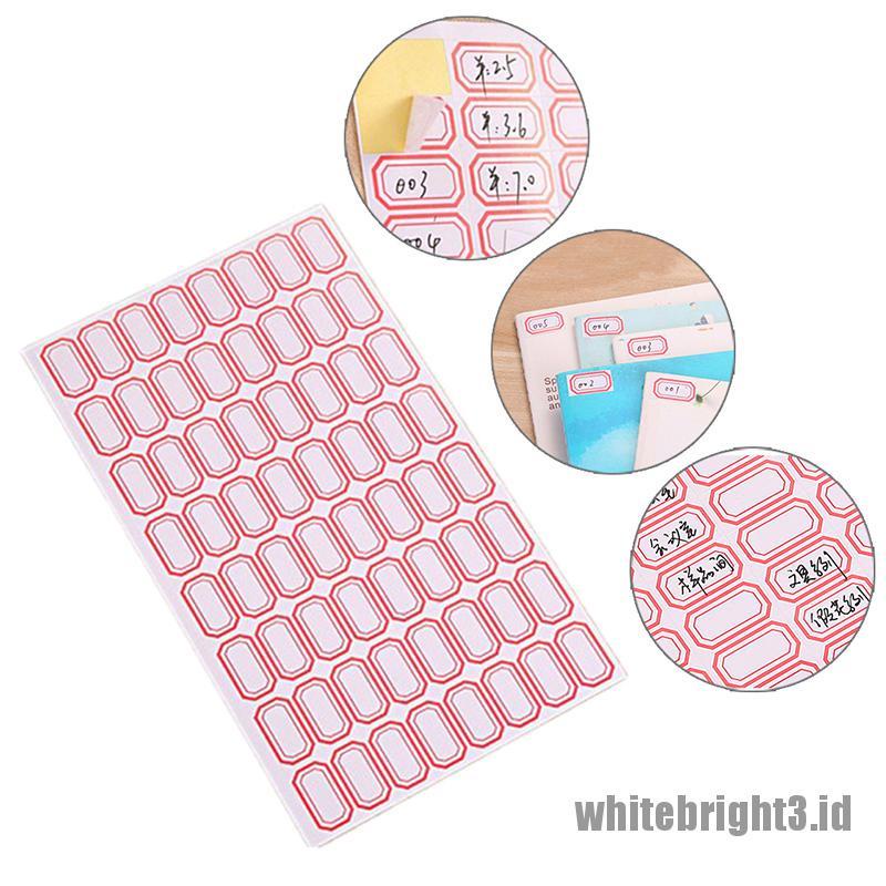 ❤White3 Warna Putih❤ 10 Lembar / Pak Stiker Label Harga / Nama Dengan Perekat