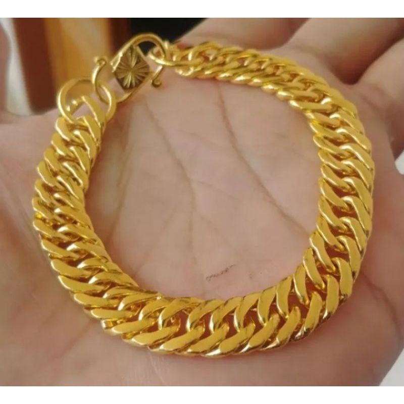 GELANG WANITA RANTAI  WARNA EMAS 24K