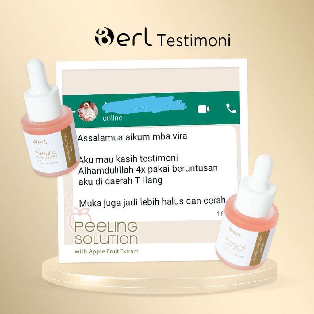 Peeling Solution with Apple Fruit Extract Eksfoliasi Kulit Mati Memudarkan Flek Membersihkan Pori by B ERL