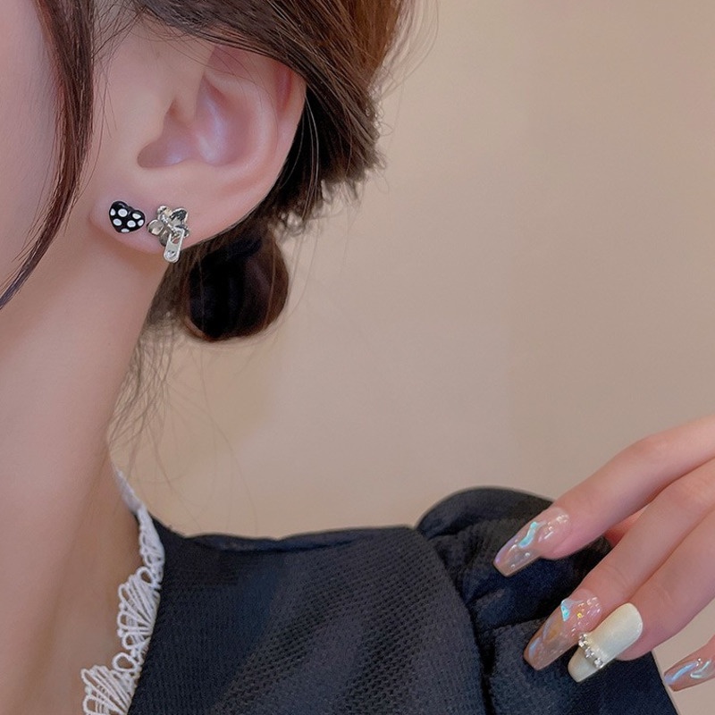 Set Anting Bentuk Bunga Cherry Geometris Gaya Harajuku Untuk Aksesoris