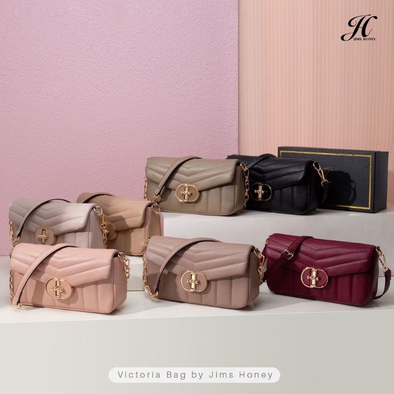 Victoria Bag Jims Honey Tas Slempang Wanita Murah Lucu 100% Original Free Box