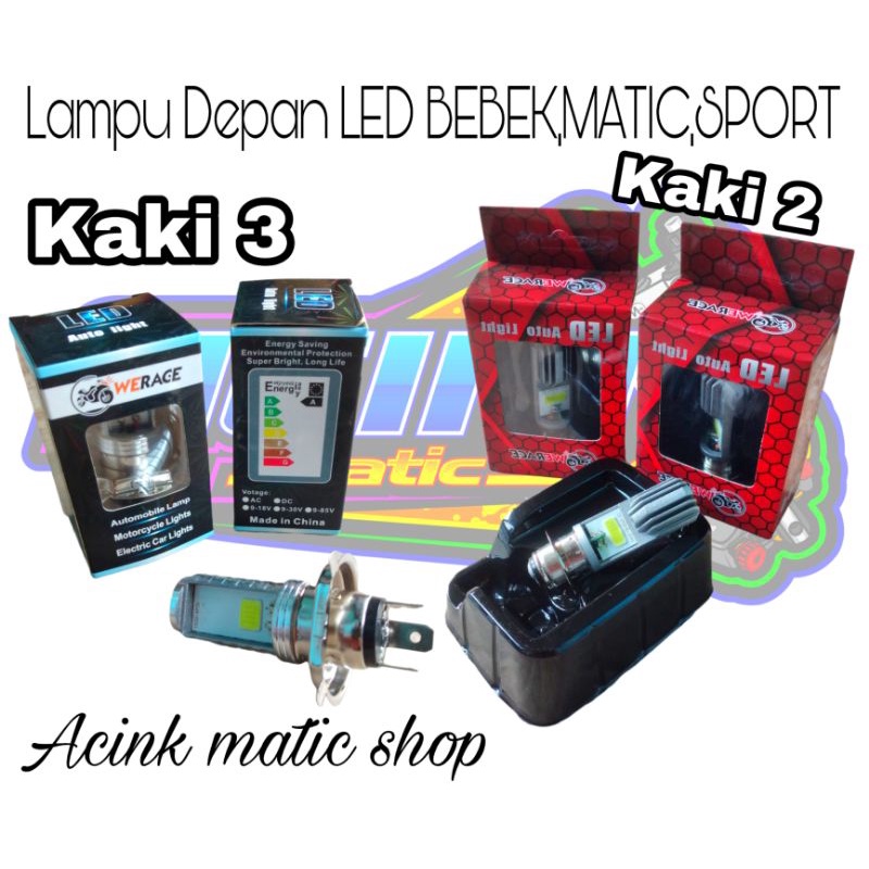 Lampu LED Depan Motor Bebek Matic Sport