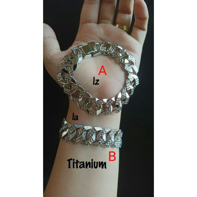 Gelang Sisik Naga Titanium | Gelang Rantai Dewasa | Gelang Rantai Silver | Gelang Murah