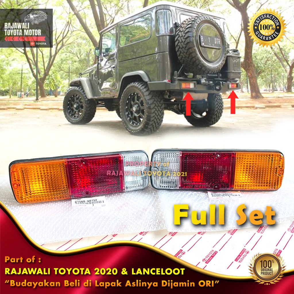 Stoplamp Hardtop 2F, BJ40 & FJ40 Lampu Belakang Mika Stop Kiri & Kanan New Original Koito Japan Genu