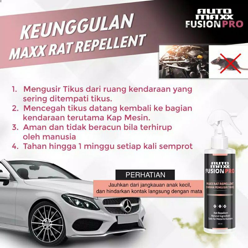 AUTO MAXX FUSHION PRO MAXX RAT REPELLENT  PENGUSIR TIKUS MAXX ANTI TIKUS