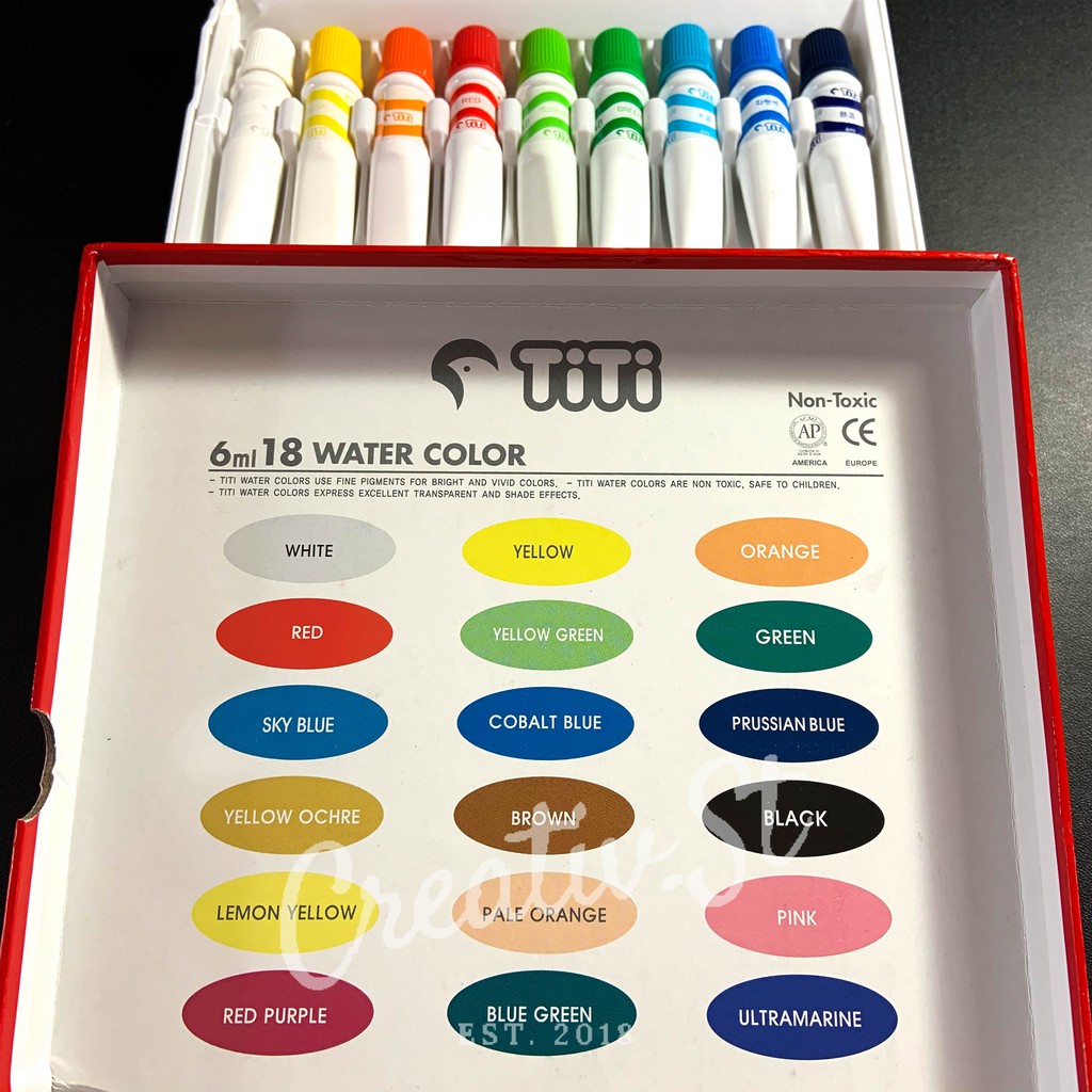 

HJK JOYKO Cat Air Watercolor 18 Warna 6 Ml Set Paint Lukis Water Color