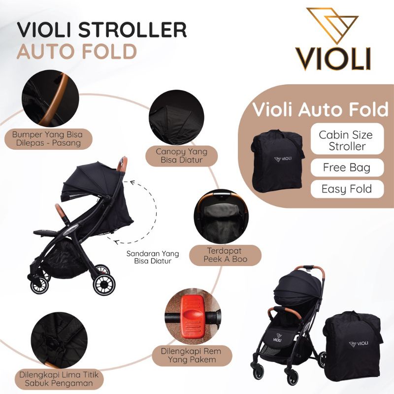 violi stroller autofold preloved