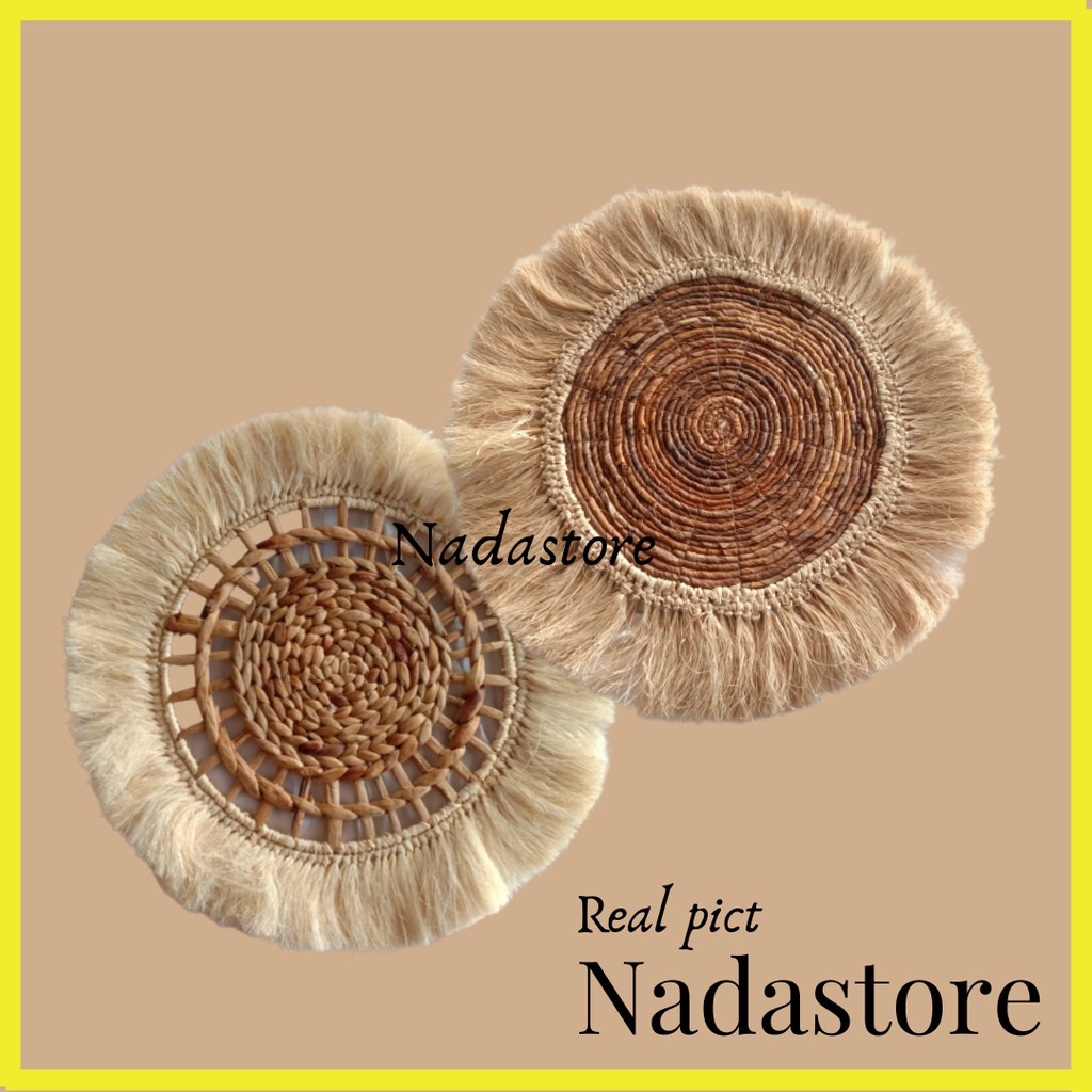 WALLDECOR RUMBAI UNIK DAN AESTHETIC / HIASAN DINDING NATURAL DIAMETER 40 CM