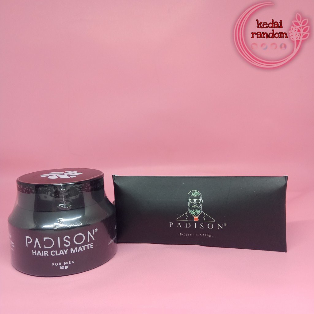 Hair Styling  PADISON - Hair Clay Matte 50gr (FREE FOLDING COMB)