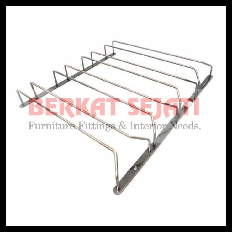  Rak  Gelas Wine  Gantung  Minibar Stainless 4 Jalur Wine  