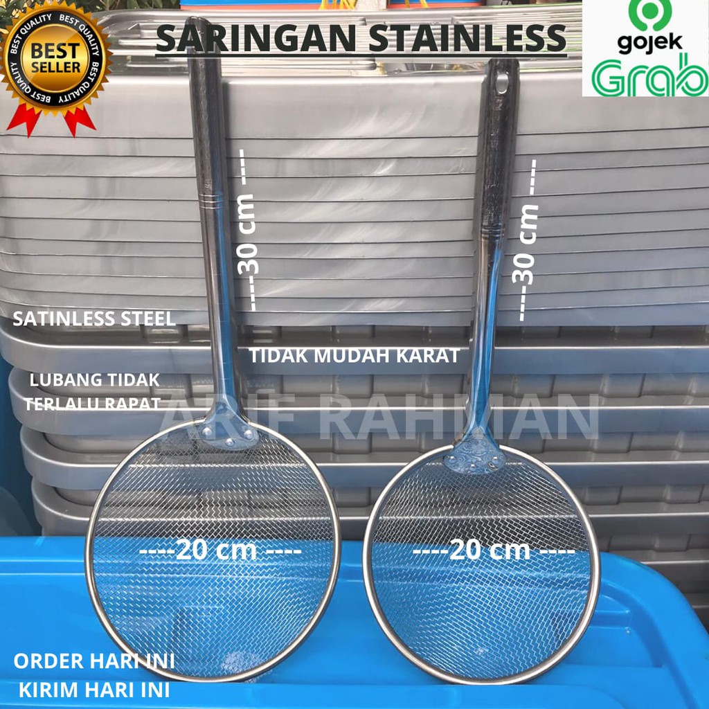 STAINLESS - SARINGAN MAKANAN / SEROKAN MASAK / TIRISAN MINYAK ALL SIZE