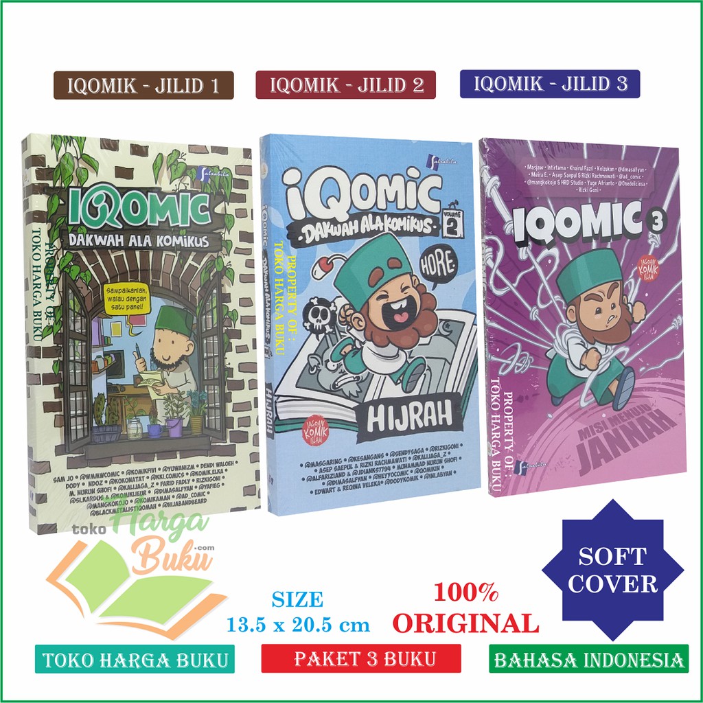 Foto Paket 3 Buku IQOMIC Jilid 1 2 3 Dakwah Hijrah Misi Menuju Jannah SLB