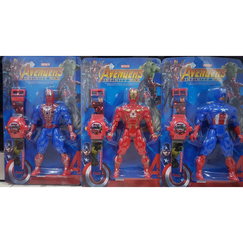 Jam tangan set anak import avengers infinity