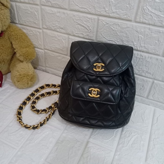 [FIX DEVI AGNES] Preloved chanel mini backpack kulit asli