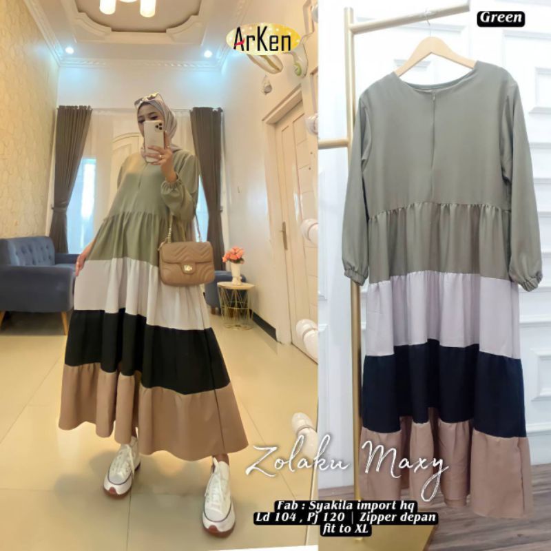 zolaku maxy gamis dress