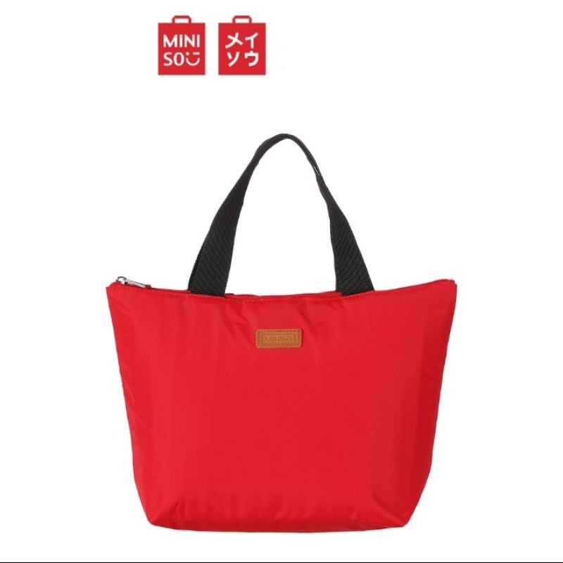 MINISO Tas Kotak Makan Siang Tempat Penyimpanan Polos Tahan