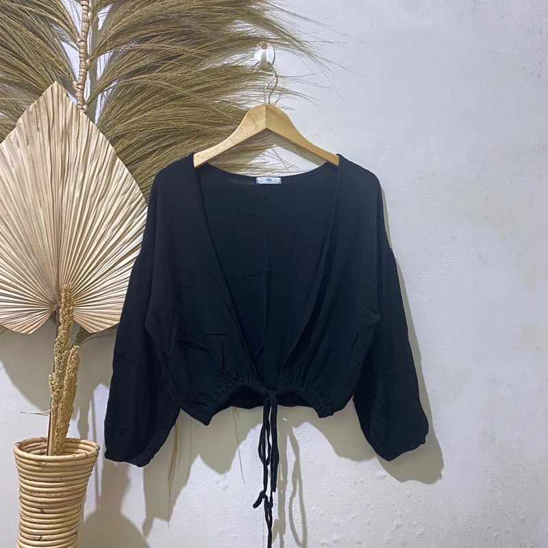 Thrift Kemeja Blouse Atasan Wanita Motif Polos Vintage - Batch 37 (B2-153 s/d B2-192)-B2-167