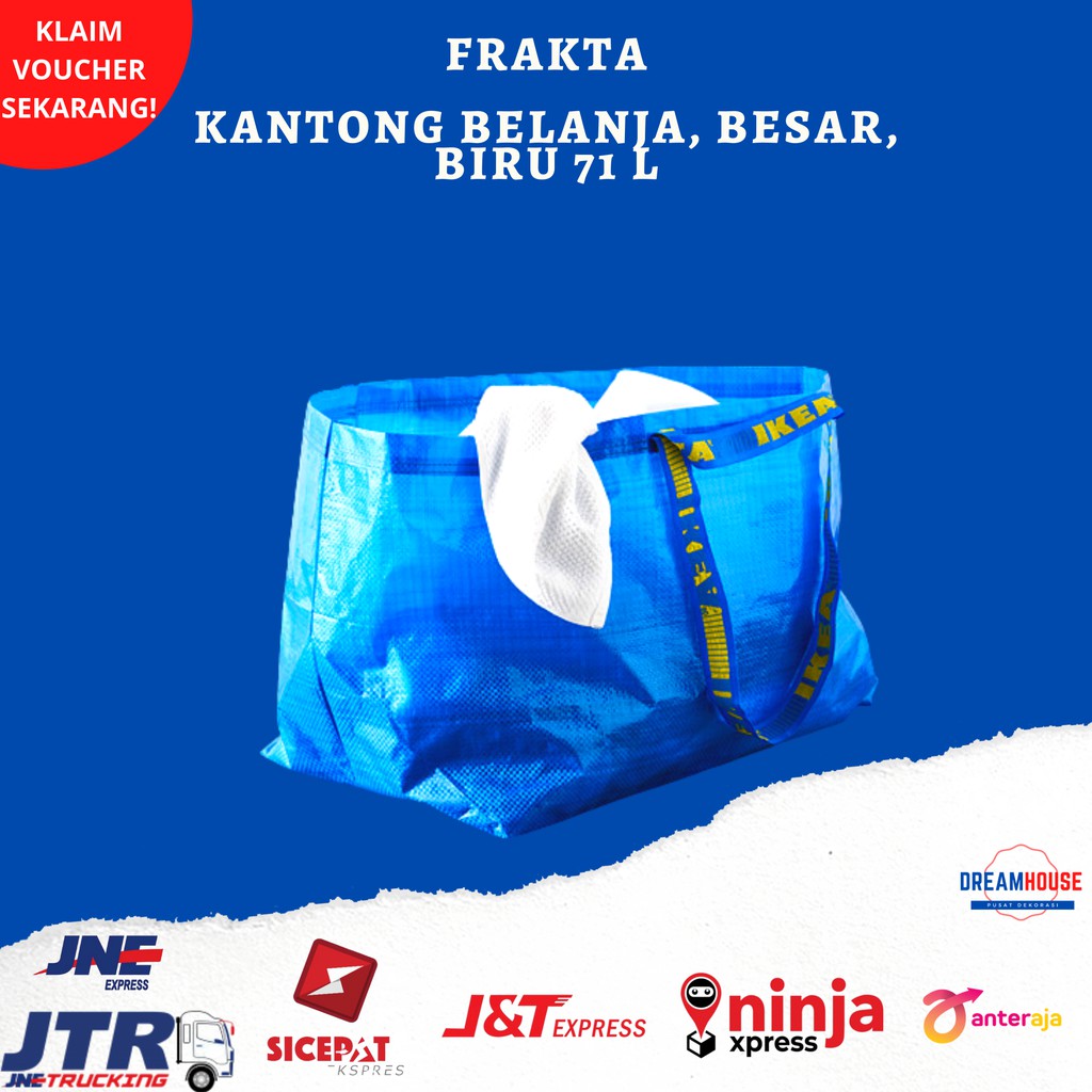 Kantong Belanja/ Laundry Bag/ Shopping Bag Besar, Biru 71 L