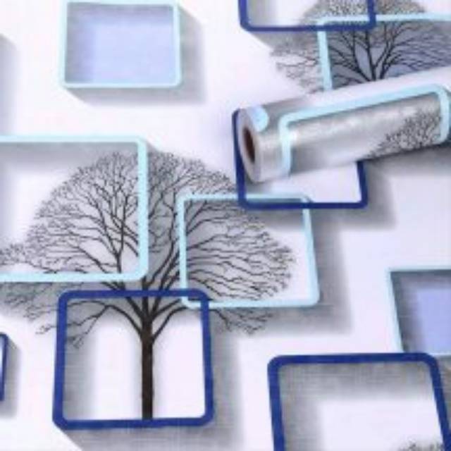 Grosir walpaper stiker dinding 3d motif pohon kering warna ungu putih