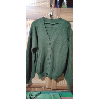 cardigan rajut crop (oversize) || cardigan rajut 7get tebal premium-1