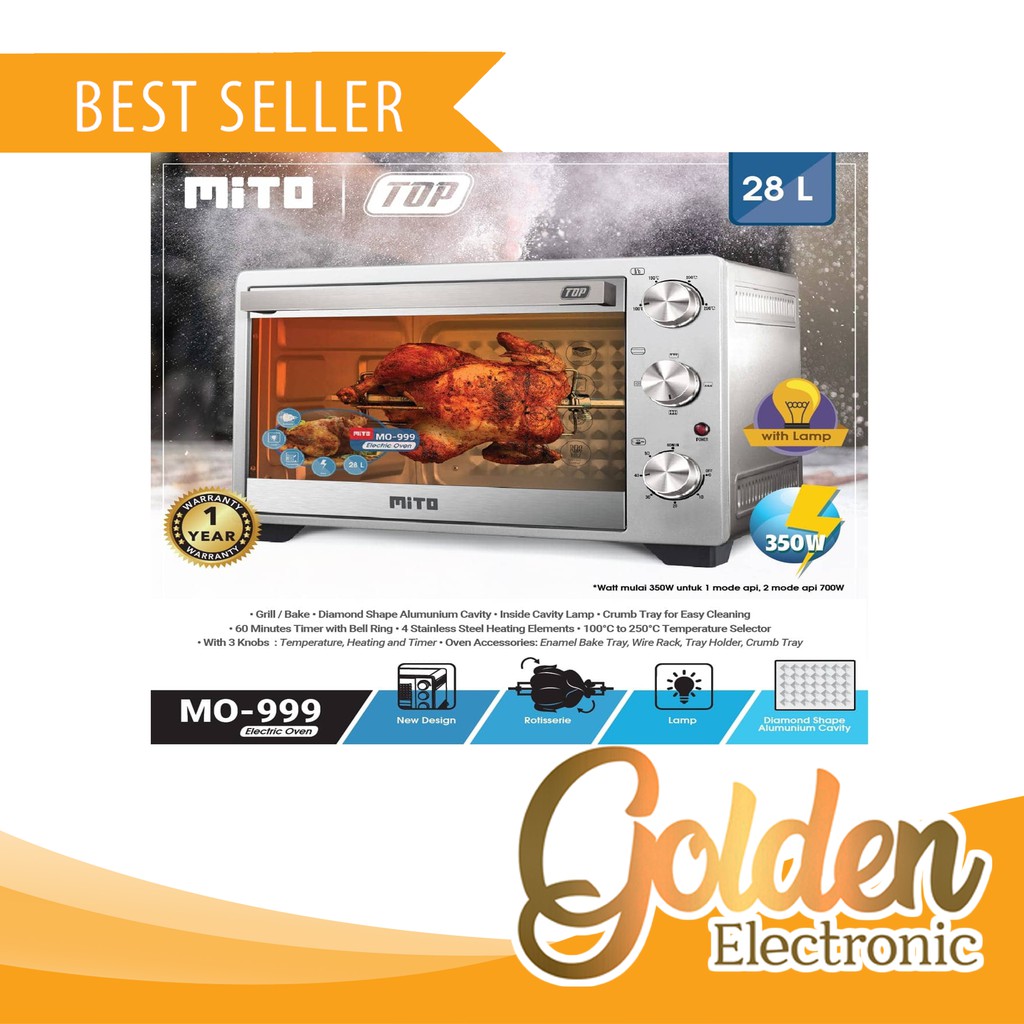 Oven MITO TOP MO-999 / MO999 (28 Liter) - New Design