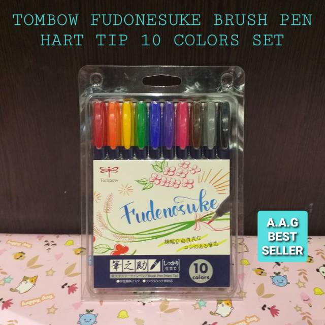 

TOMBOW FUDONESUKE BRUSH PEN HART TIP 10 COLORS SET