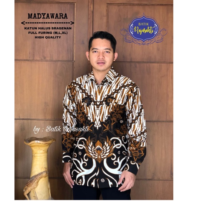 Batik Pria MADYAWARA FULL FURING Katun Halus Sragenan Ori Solo